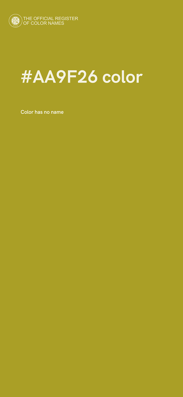 #AA9F26 color image