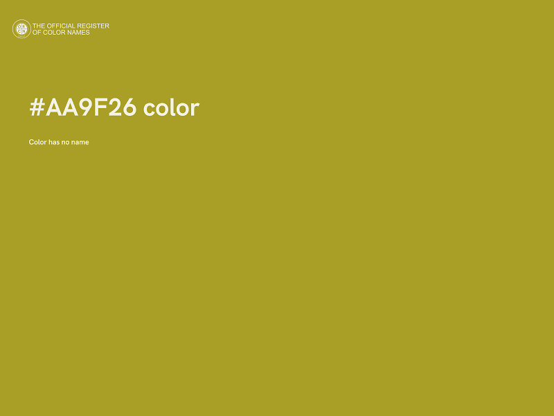 #AA9F26 color image