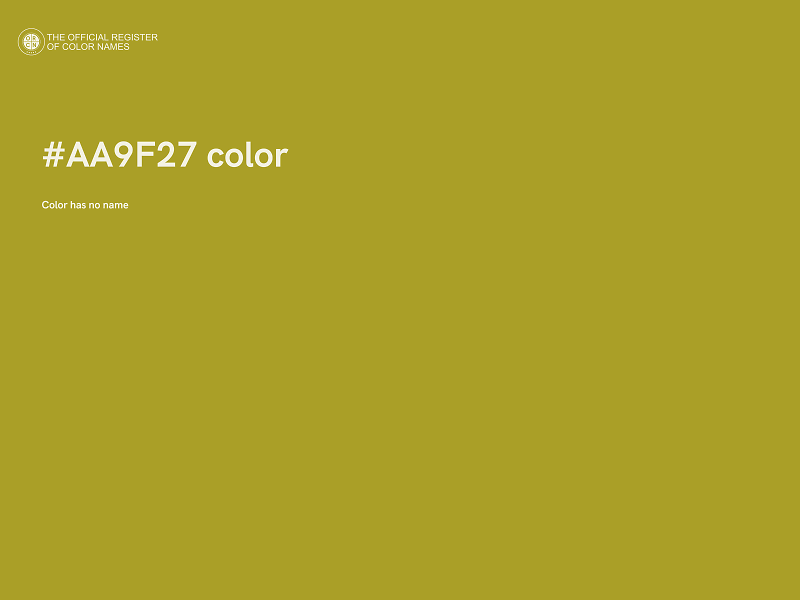 #AA9F27 color image