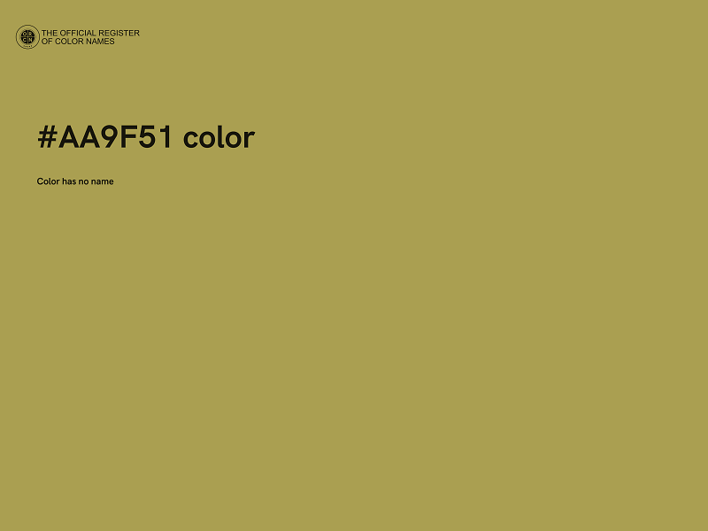 #AA9F51 color image