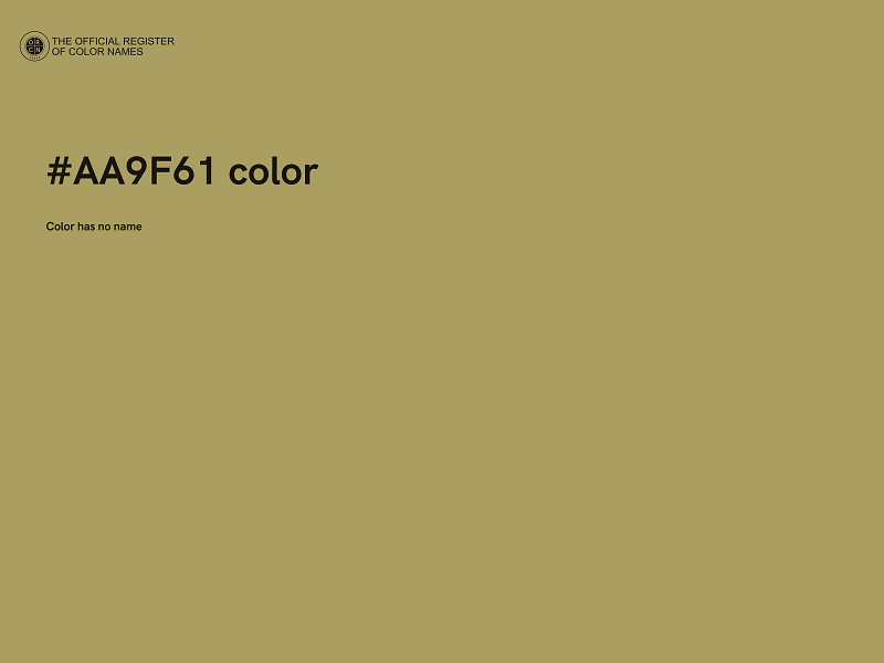 #AA9F61 color image
