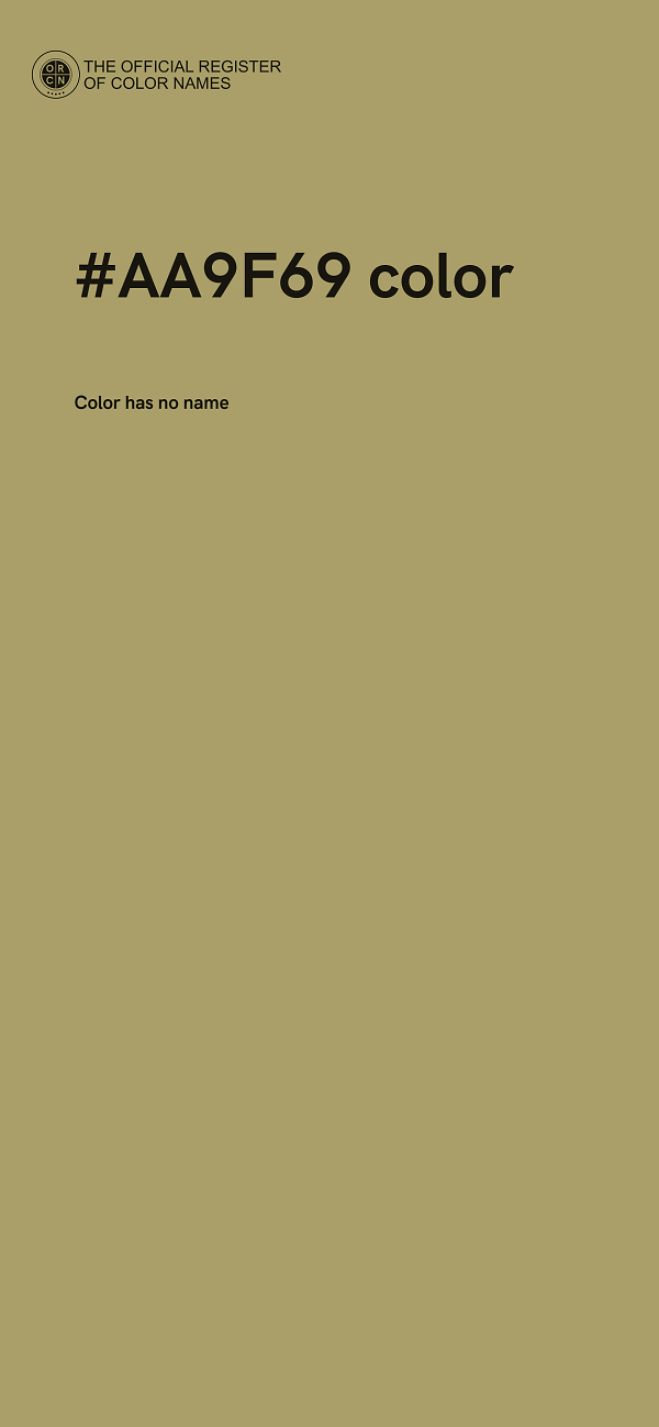 #AA9F69 color image