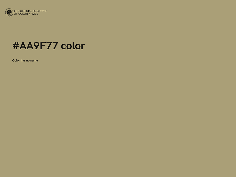 #AA9F77 color image
