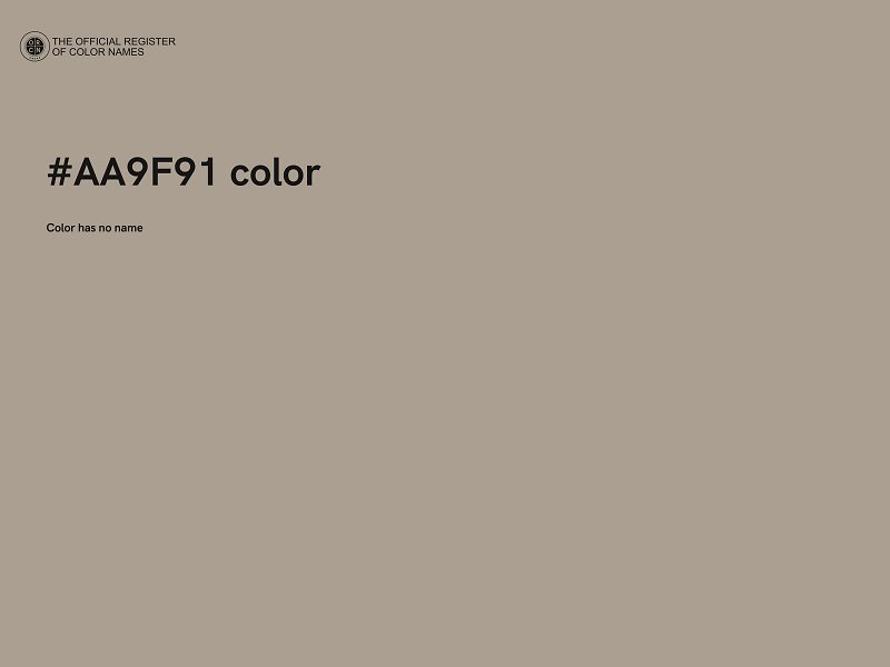 #AA9F91 color image