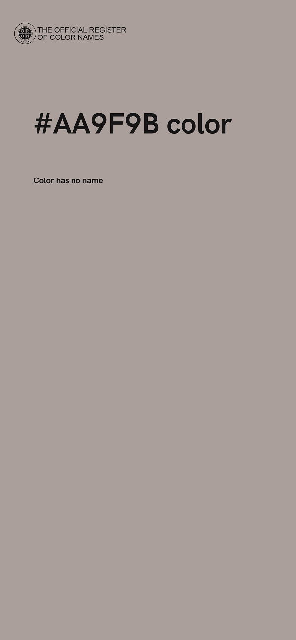 #AA9F9B color image