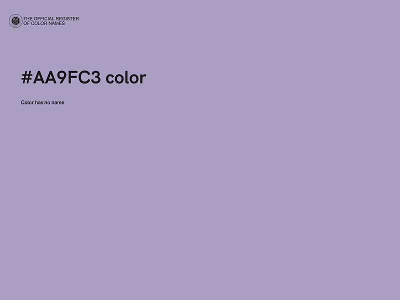 #AA9FC3 color image