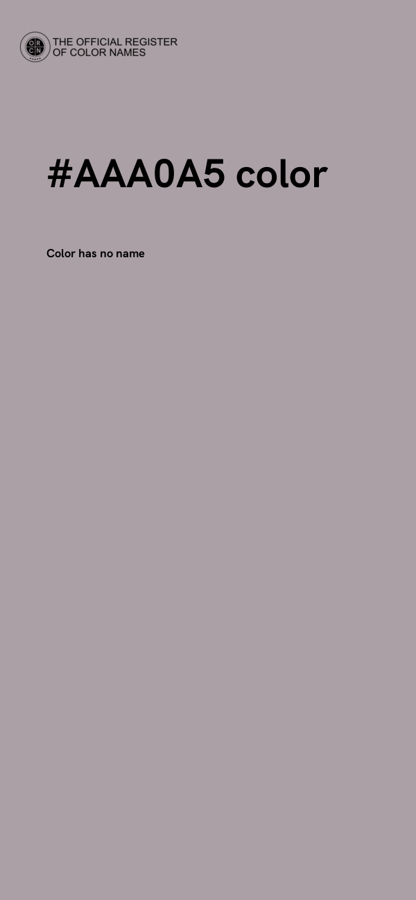 #AAA0A5 color image