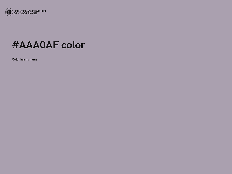 #AAA0AF color image