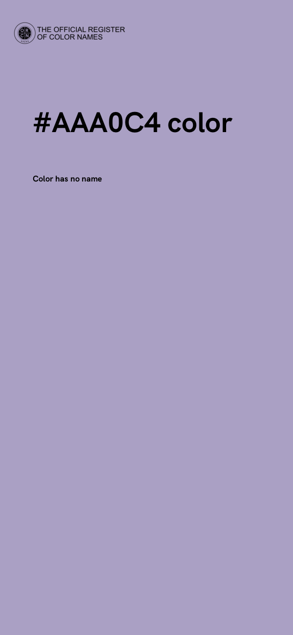 #AAA0C4 color image