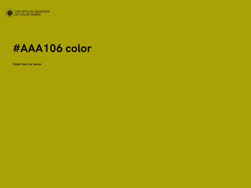 #AAA106 color image