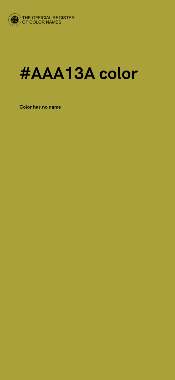 #AAA13A color image