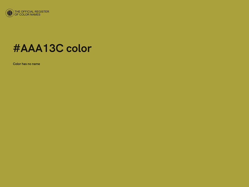 #AAA13C color image