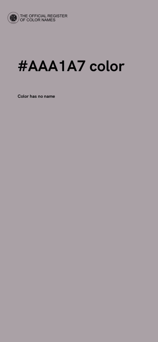 #AAA1A7 color image