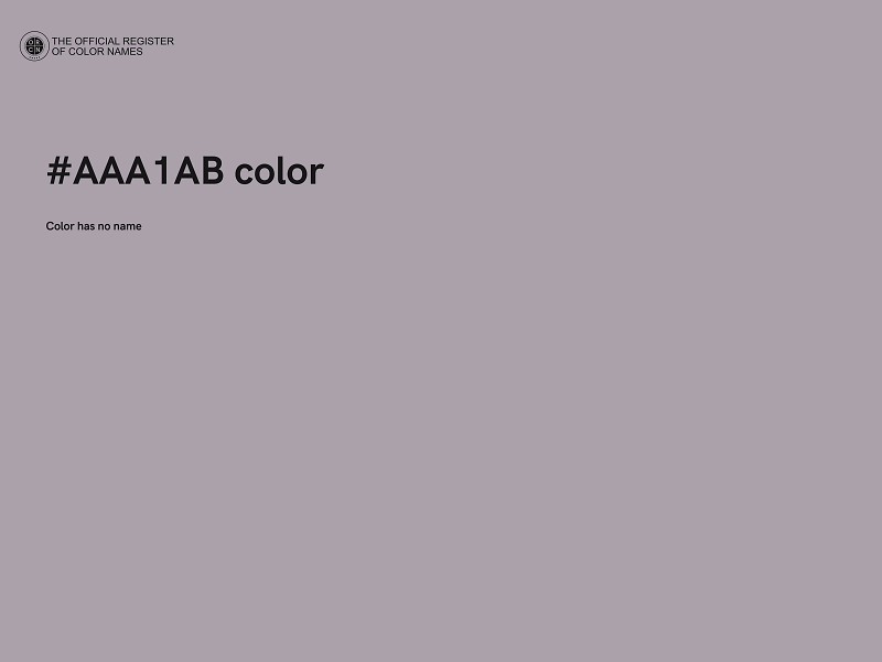 #AAA1AB color image