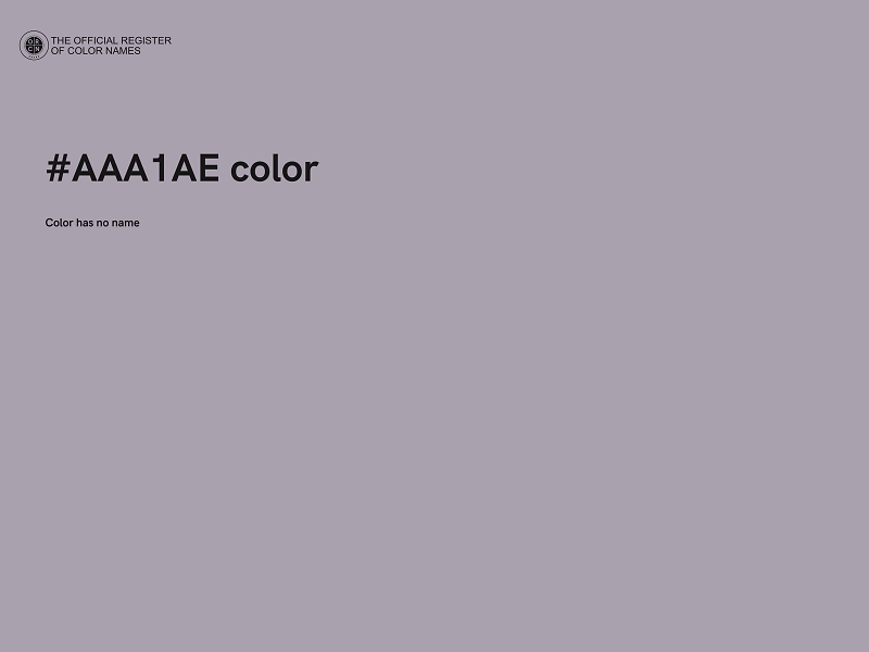 #AAA1AE color image