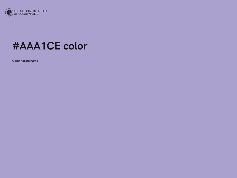 #AAA1CE color image