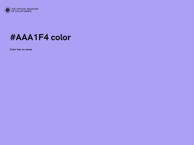 #AAA1F4 color image