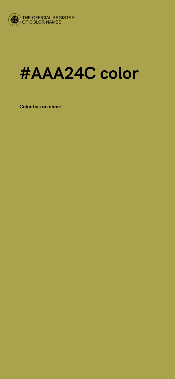#AAA24C color image