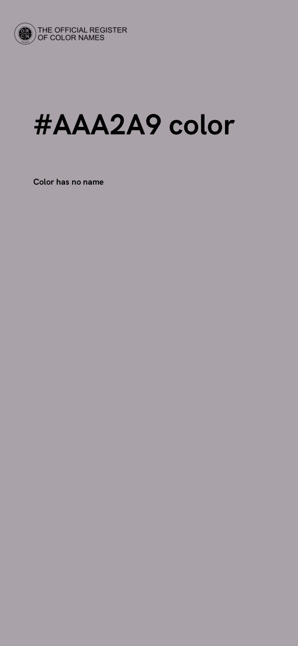 #AAA2A9 color image