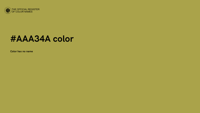 #AAA34A color image