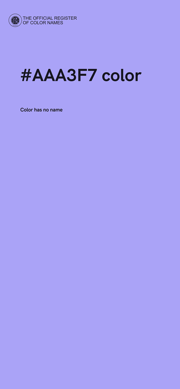 #AAA3F7 color image
