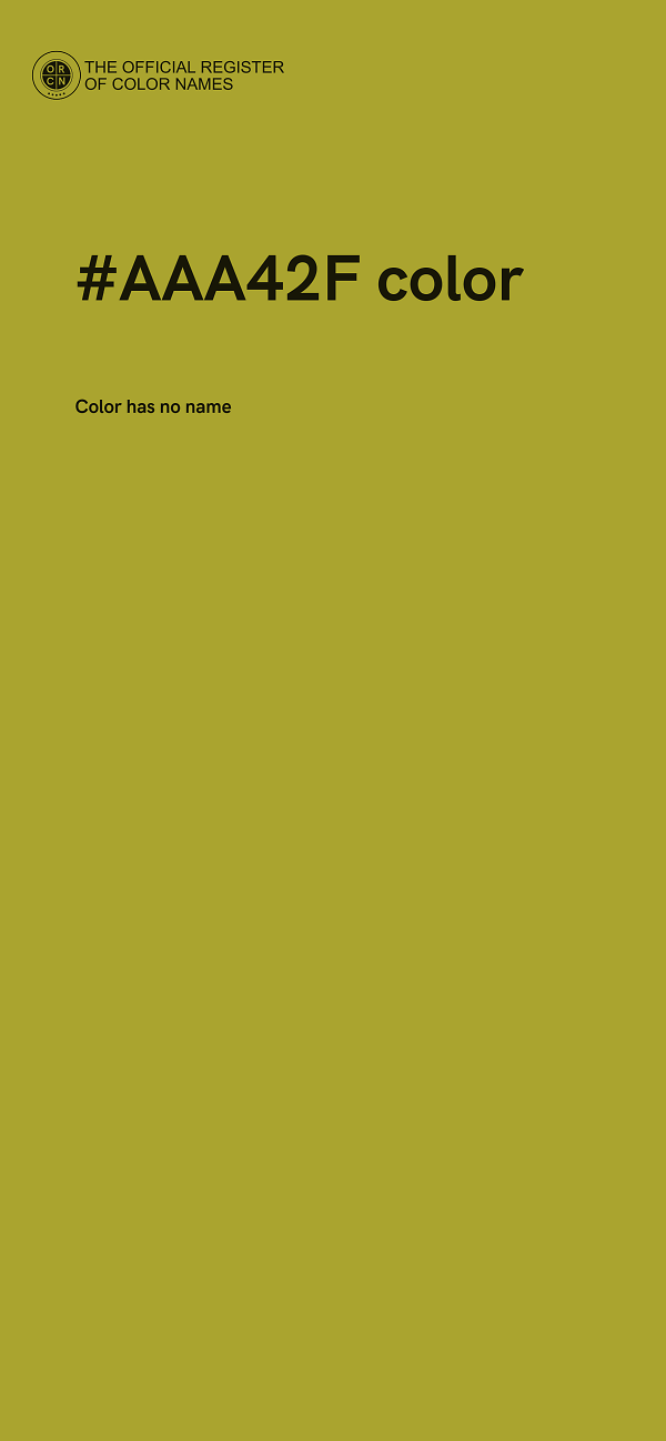 #AAA42F color image