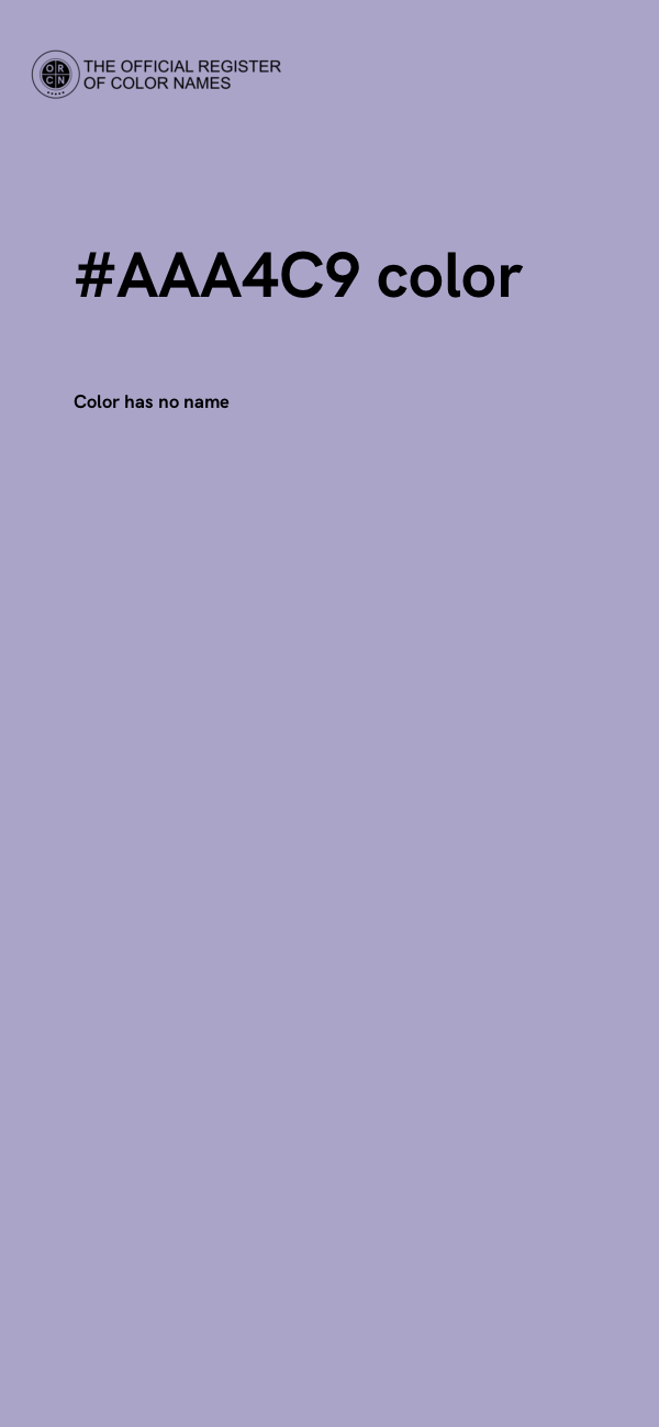 #AAA4C9 color image
