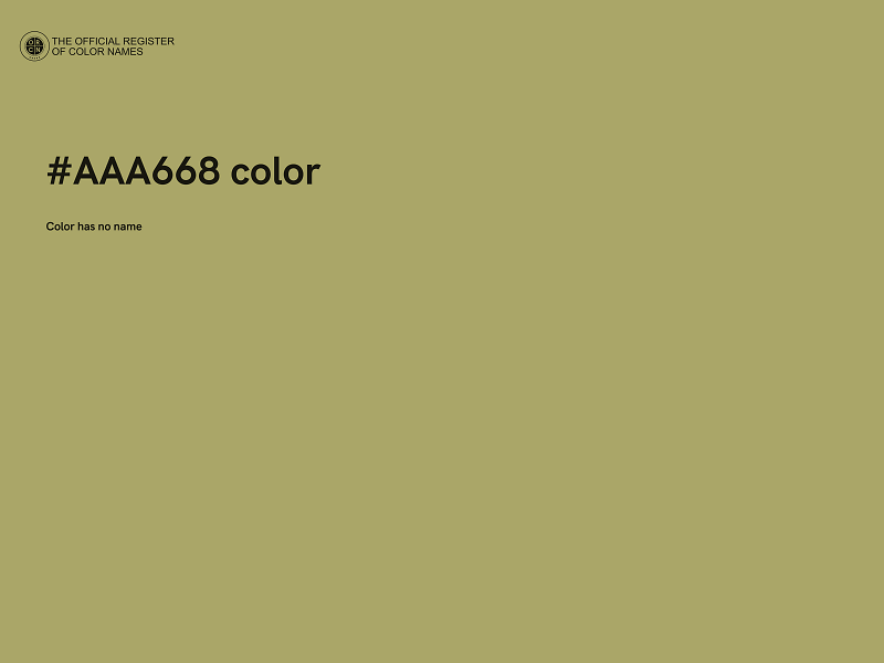 #AAA668 color image