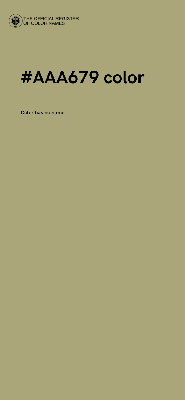 #AAA679 color image