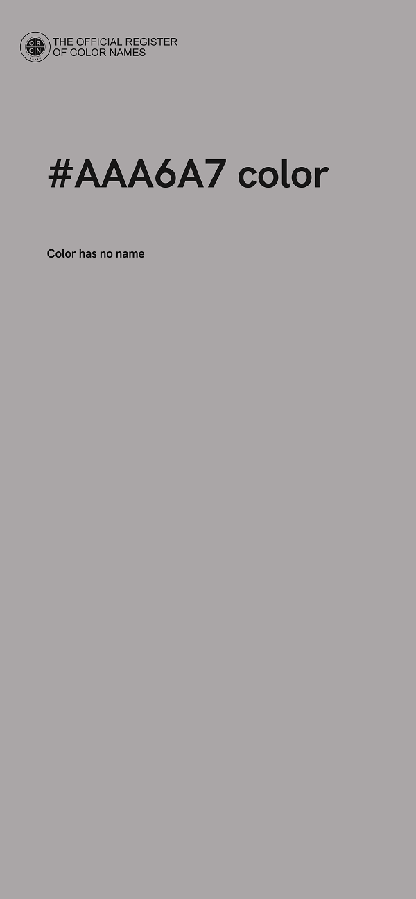 #AAA6A7 color image