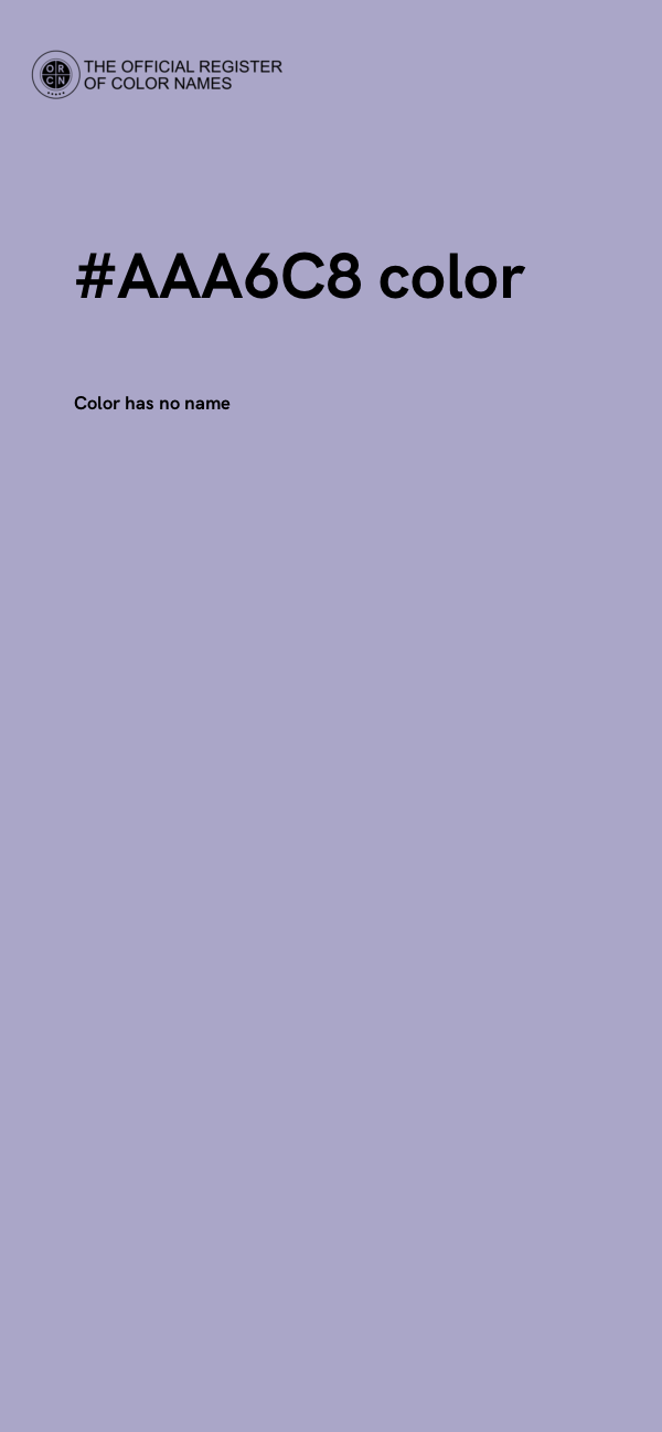 #AAA6C8 color image