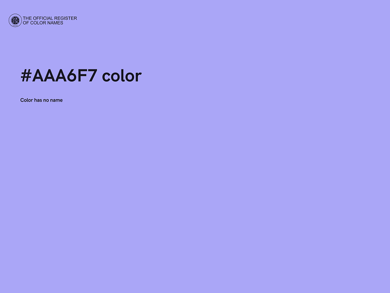 #AAA6F7 color image