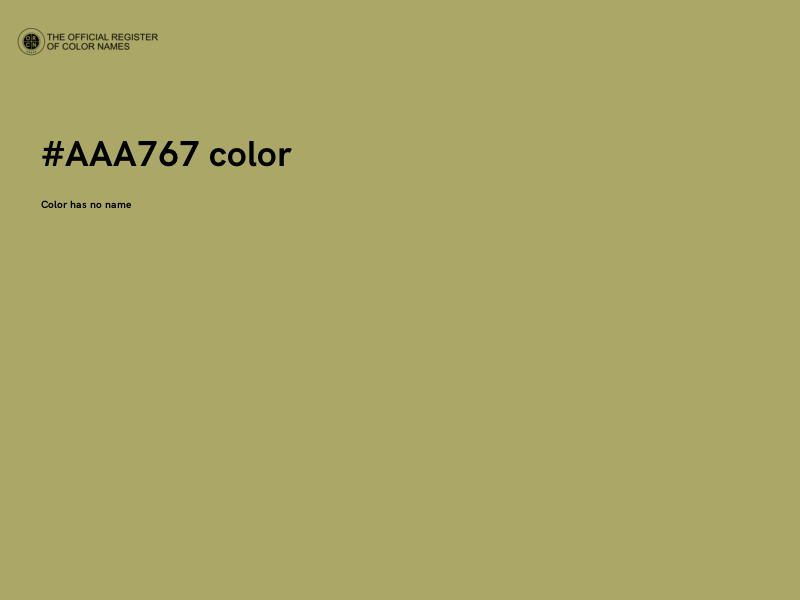 #AAA767 color image