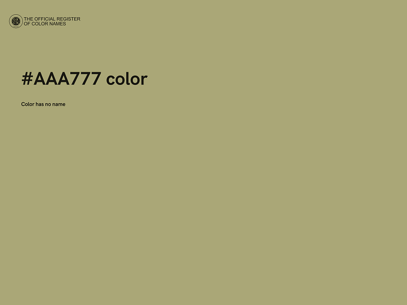 #AAA777 color image