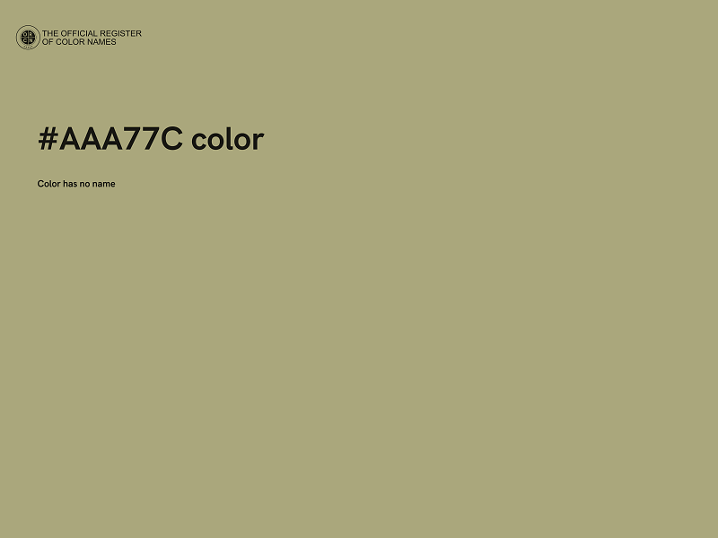 #AAA77C color image