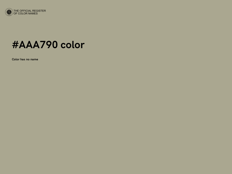 #AAA790 color image