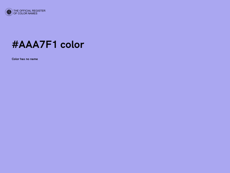 #AAA7F1 color image
