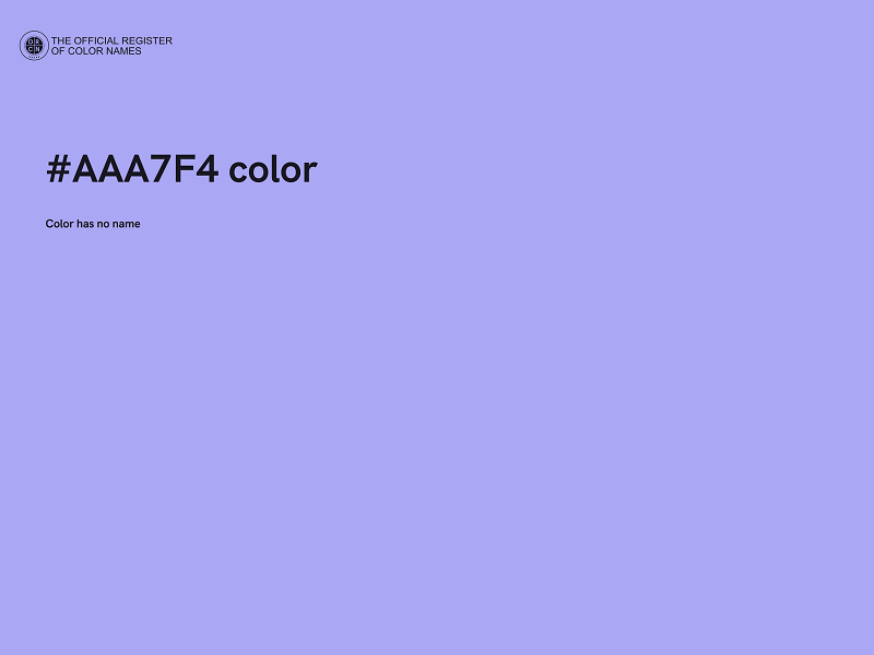 #AAA7F4 color image