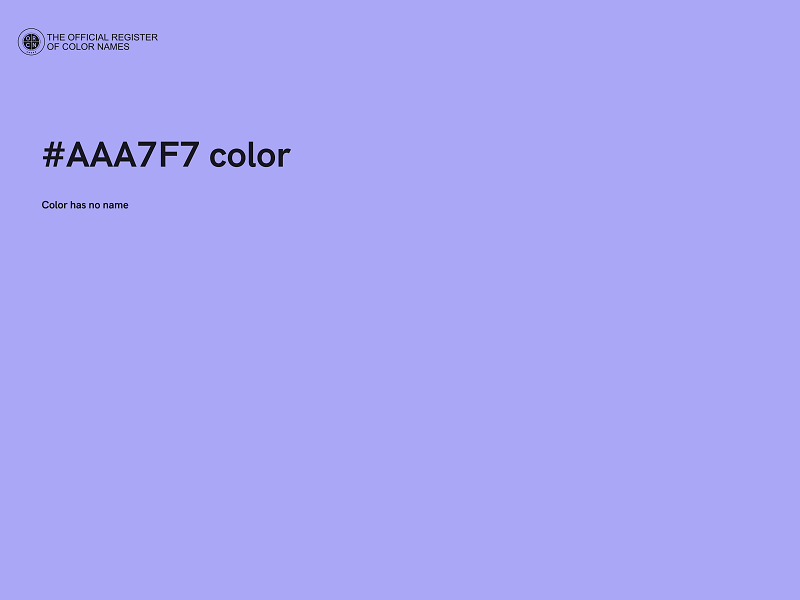 #AAA7F7 color image