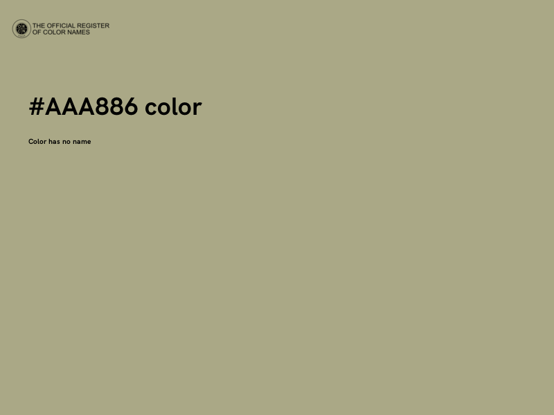 #AAA886 color image