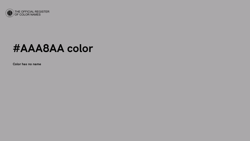 #AAA8AA color image