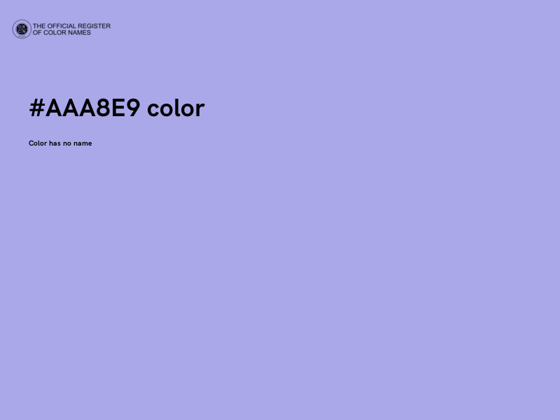 #AAA8E9 color image