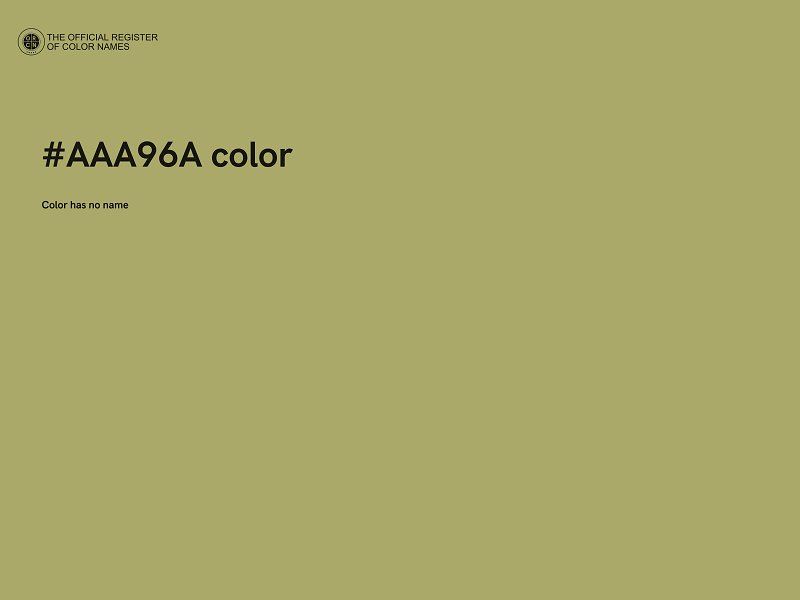 #AAA96A color image