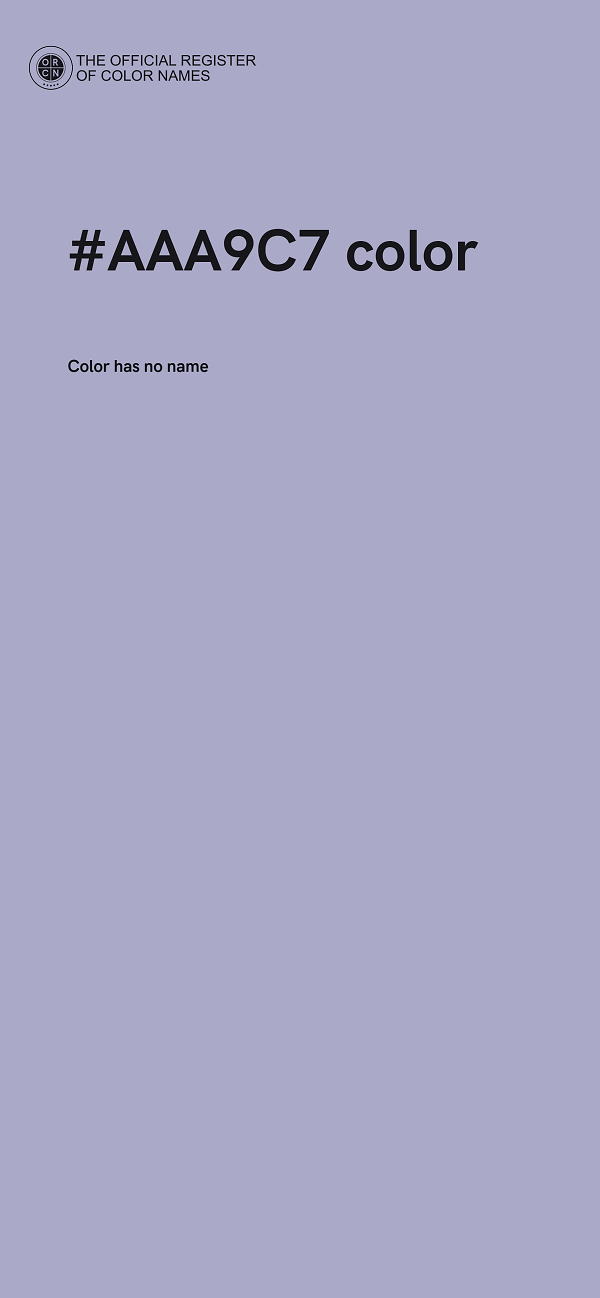 #AAA9C7 color image