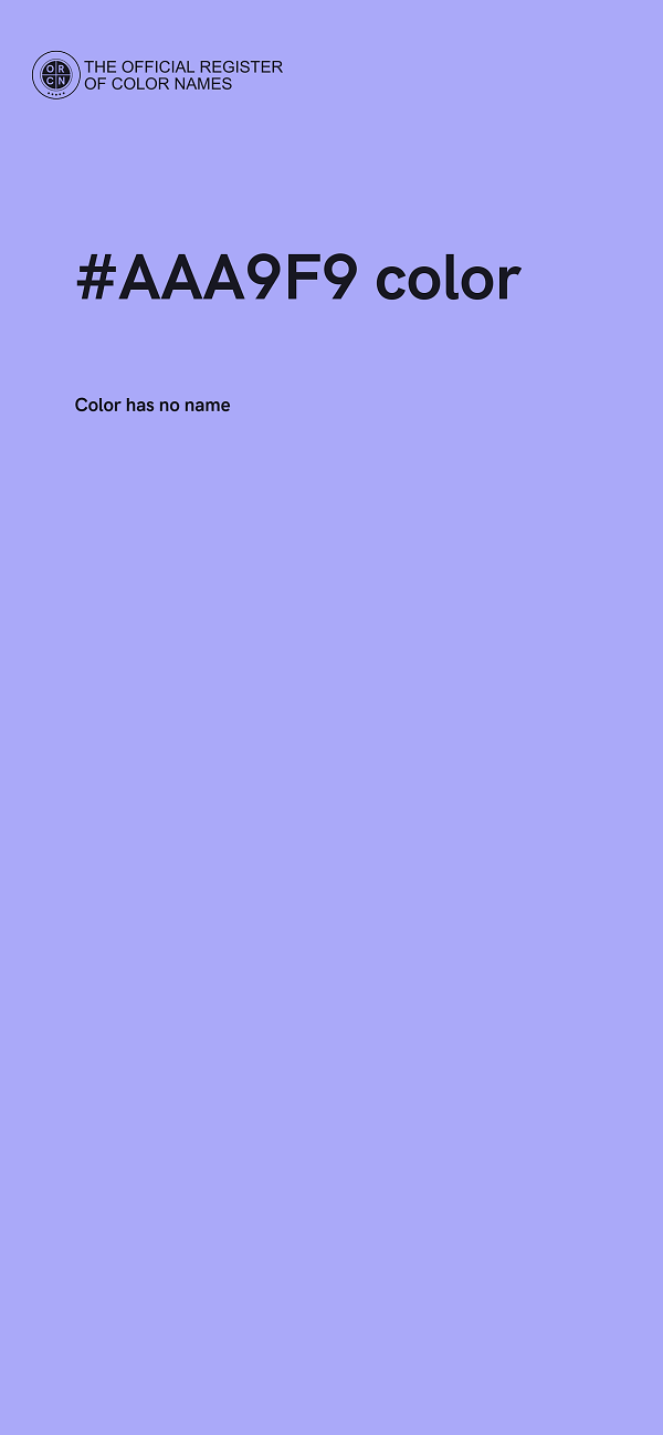 #AAA9F9 color image