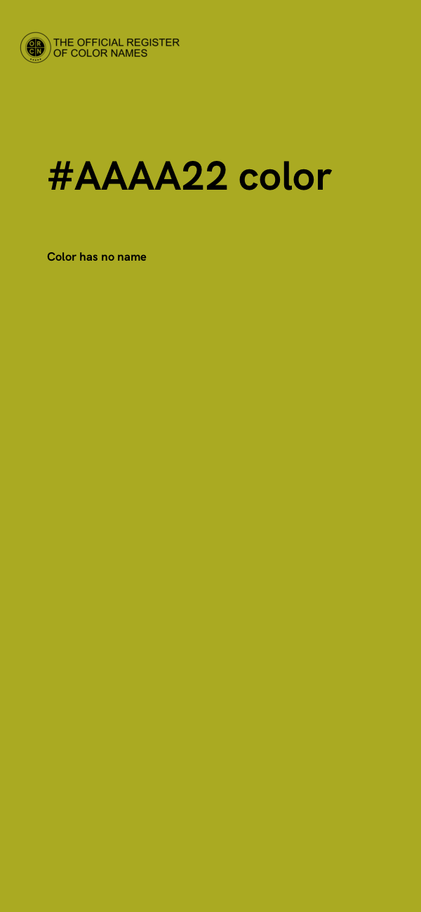 #AAAA22 color image