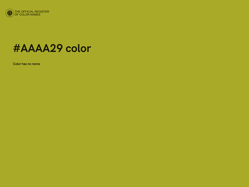 #AAAA29 color image