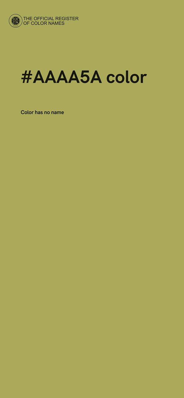 #AAAA5A color image
