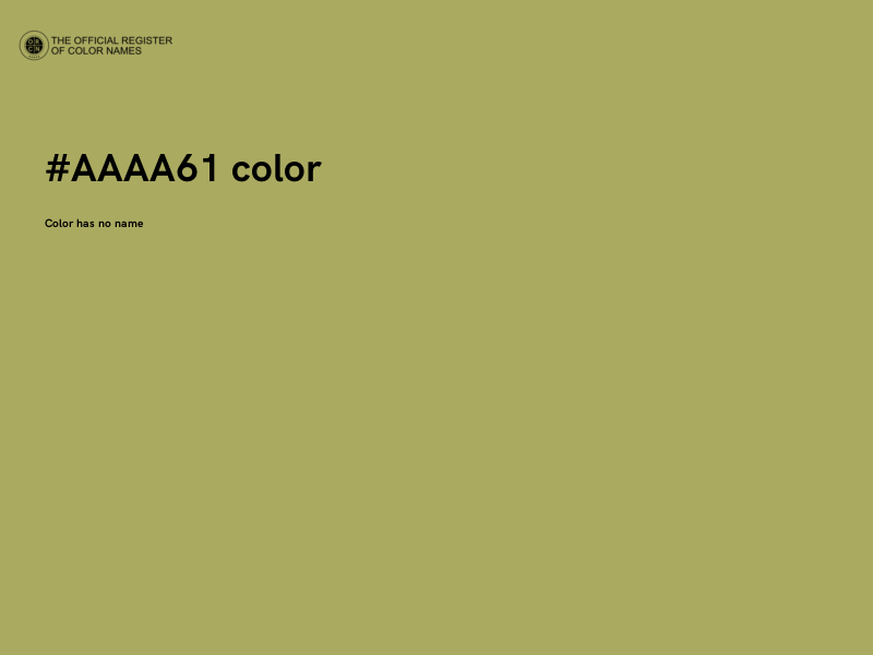 #AAAA61 color image