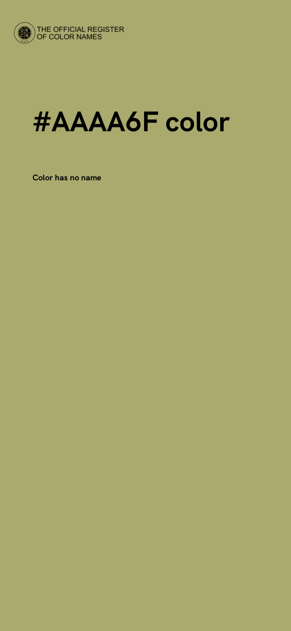 #AAAA6F color image